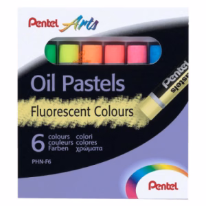 پاستل روغنی 6 رنگ فلورسنت مدل PHN-F6 پنتل PENTEL