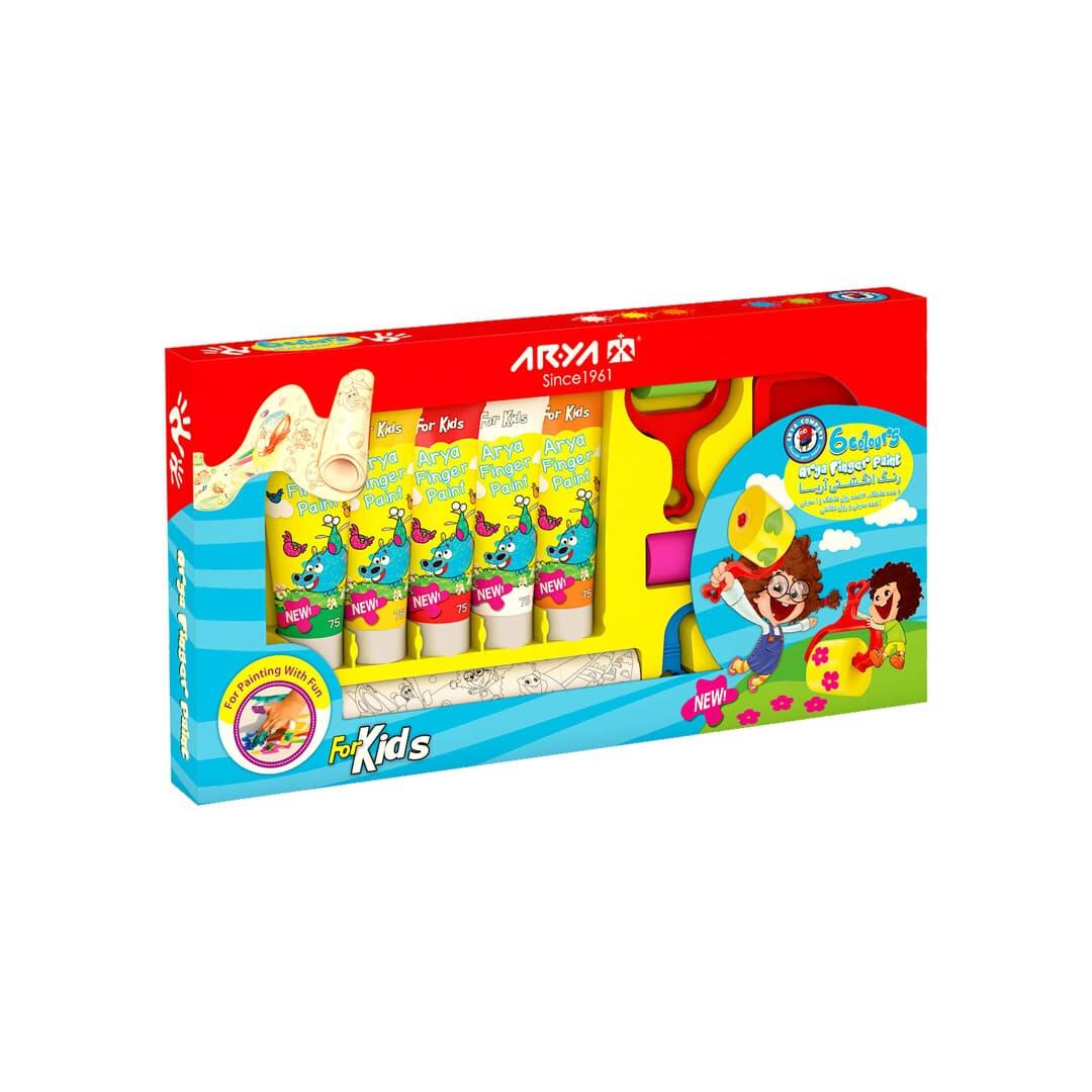 رنگ انگشتی 6 رنگ تیوپی کد 7021 آریا ARYA