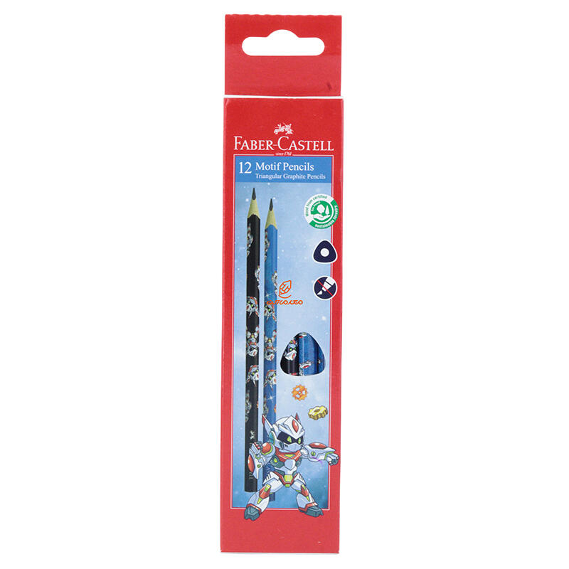 مداد مشکی 12 عددی مدل motif pencils طرح دار فابر کاستل (12).jpg