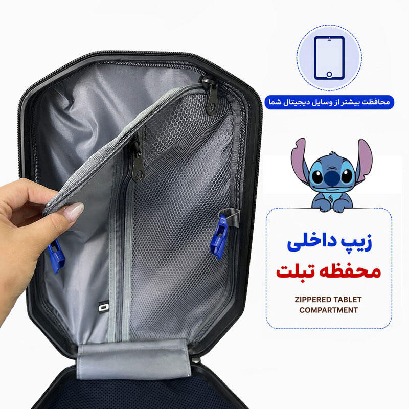 کوله پشتی مدرسه طرح استیچ آبی مدل MS1050 (10).jpg