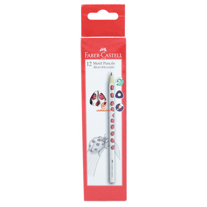 مداد مشکی 12 عددی مدل motif pencils طرح دار فابر کاستل (7).jpg