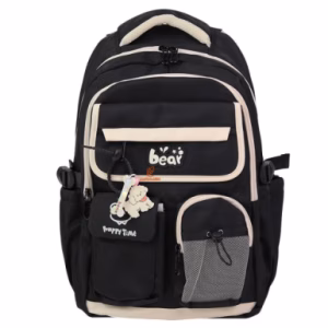 کوله پشتی 2 زیپ کد 9005-black مدل Bear