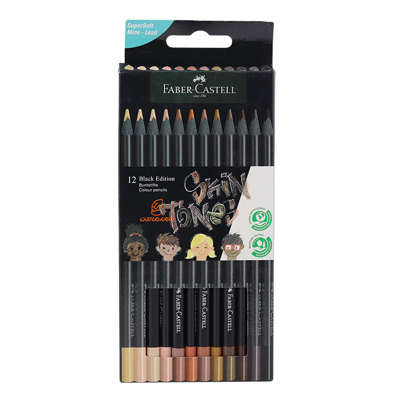 مداد رنگی 12 رنگ طیف پوست فابر کاستل مدل بلک ادیشن FABERCASTELL (2).jpg