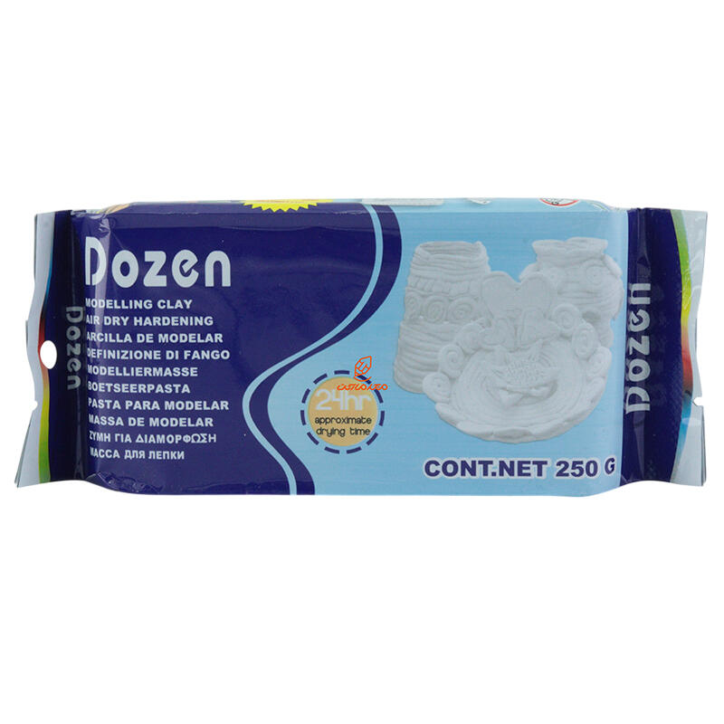 خمیر مجسمه سازی 250 گرمی سفید دوزن DOZEN