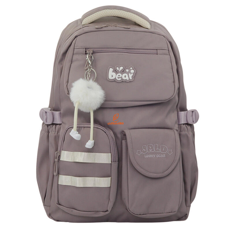 کوله پشتی 2 زیپ کد 9018-Dark.purple مدل JALO