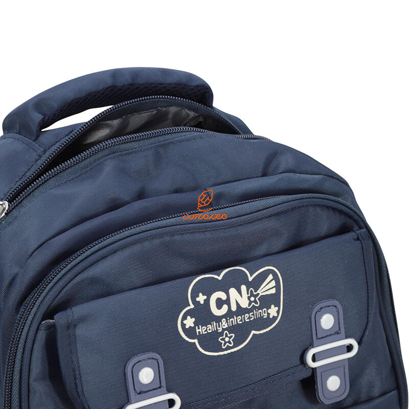 کوله پشتی 2 زیپ 3039-Navy blue مدل برجسته Minecraft وفس VEFS (1).jpg