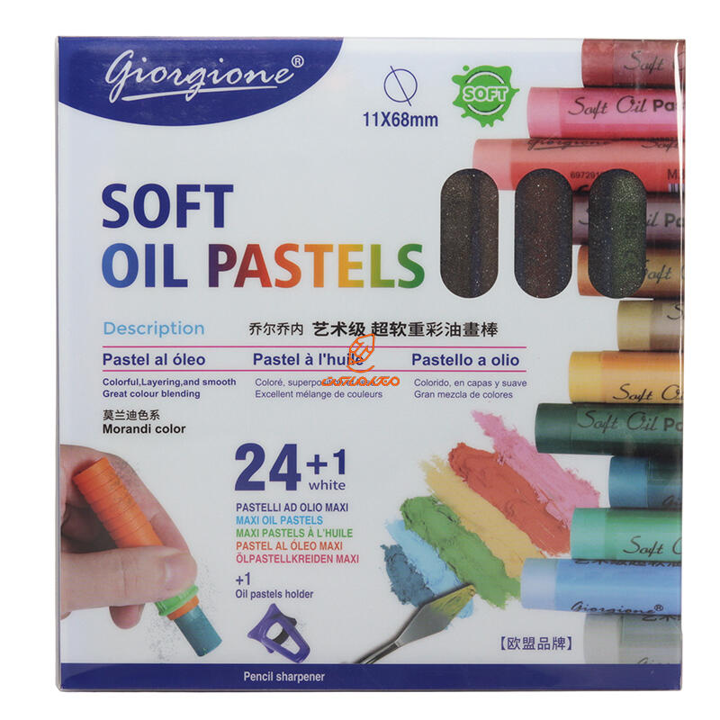 پاستل روغنی نرم سنگین 24 رنگ G-SOP-R24 سری کلاسیک جعبه طلقی جورجیون (2).jpg