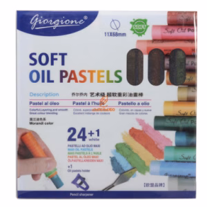 پاستل روغنی نرم سنگین 24 رنگ G-SOP-R24 سری کلاسیک جعبه طلقی جورجیون
