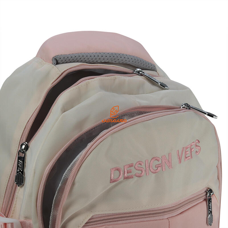 کوله پشتی تک زیپ 5078-PINK مدل دو رنگ وفس VEFS (1).jpg