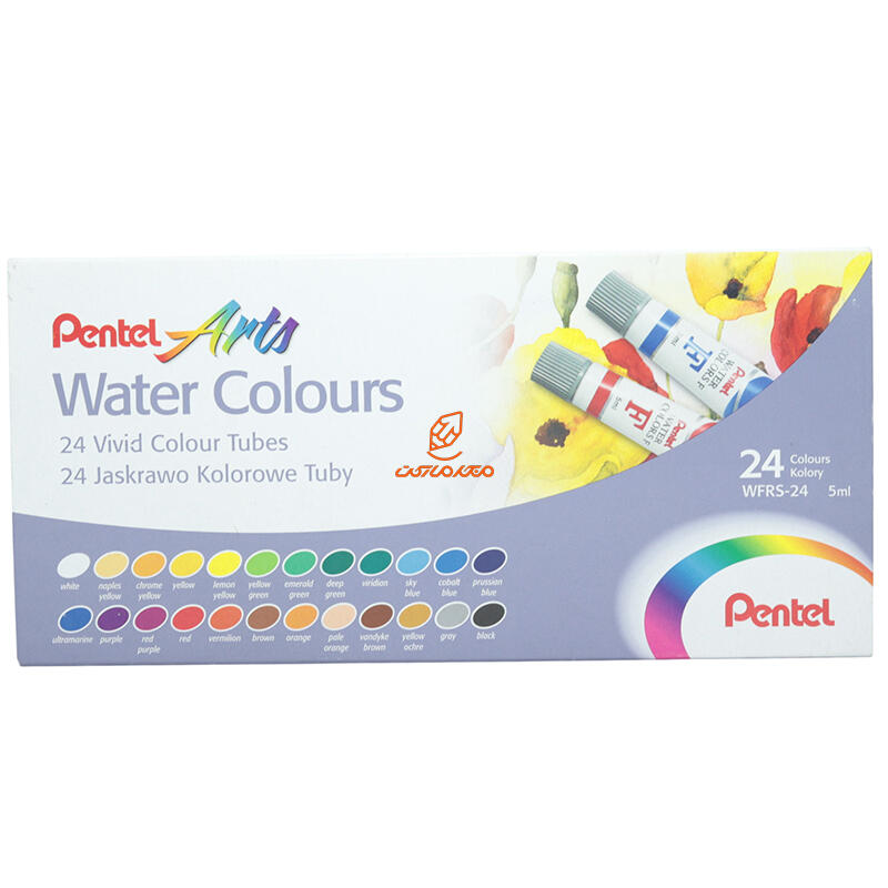 آبرنگ تیوپی 24 رنگ پنتل PANTEL