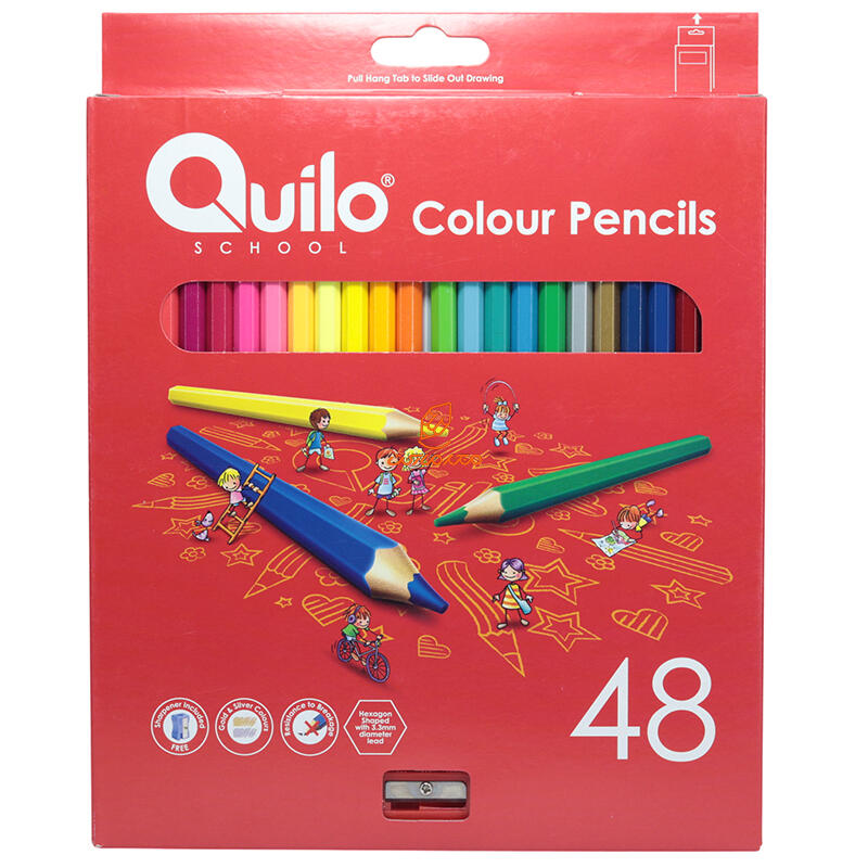 مداد رنگی 48 رنگ جعبه مقوایی کویلو QUILO