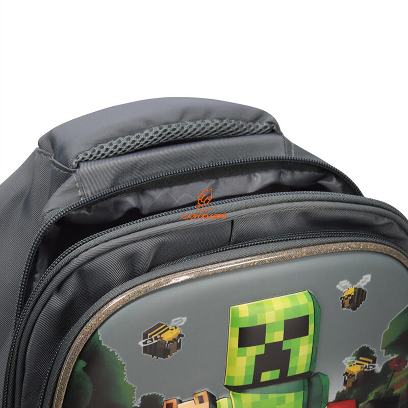 کوله پشتی 2 زیپ 3040-GRY مدل برجسته Minecraft وفس VEFS (1).jpg
