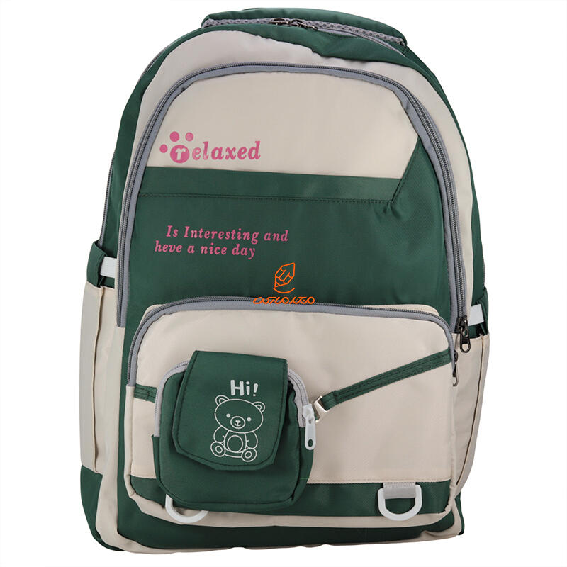 کوله پشتی 2 زیپ 3036-GREEN مدل RELAXED وفس VEFS