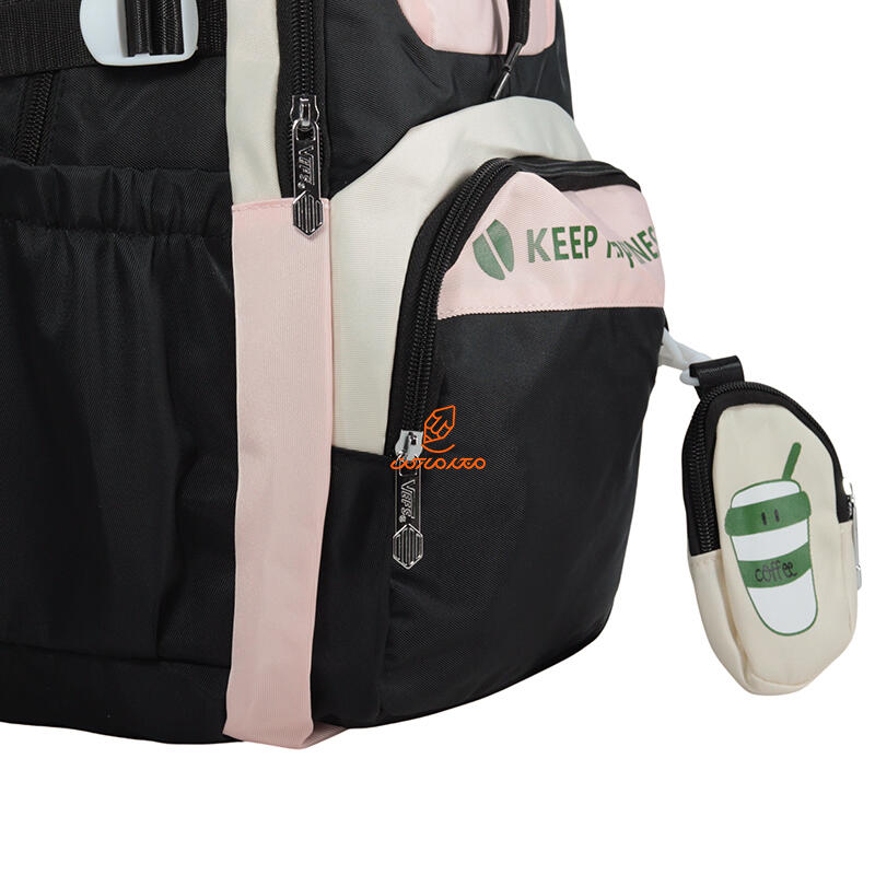 کوله پشتی تک زیپ کد 8919-BLK مدل KEEP HAPPINESS وفس VEFS (5).jpg