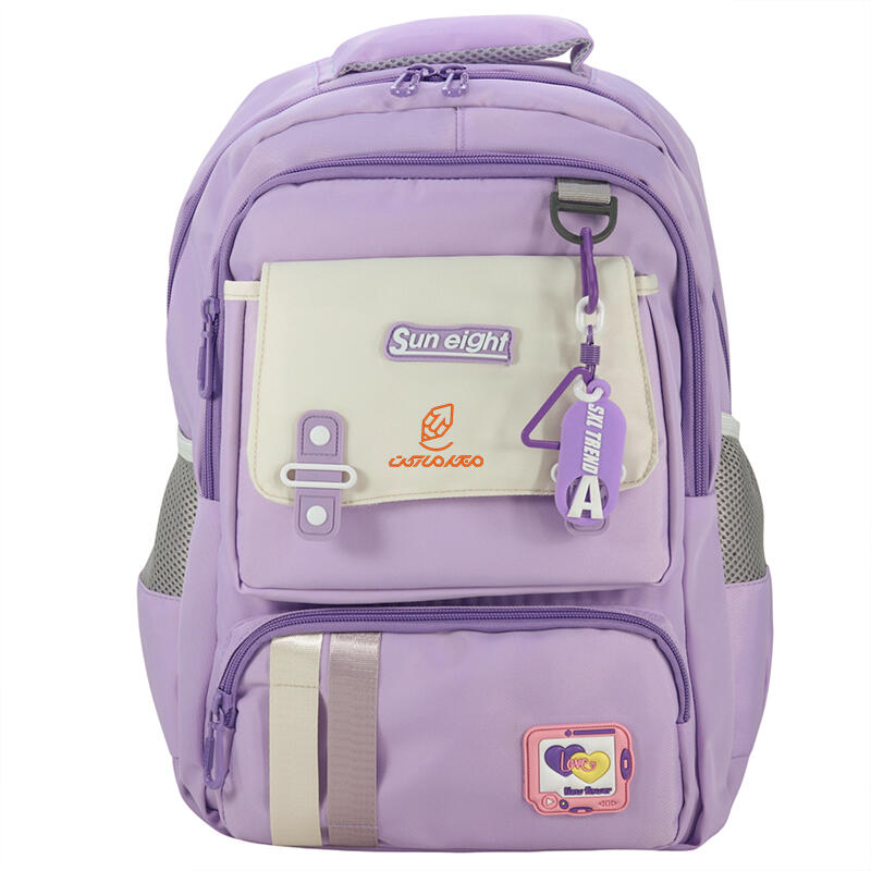 کوله پشتی دو زیپ 3624-purple مدل LOVE سان ایت SUNEIGHT