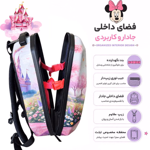کوله پشتی مدرسه طرح میکی موس MINNIE MOUSE مدل MS1090 (4).jpg