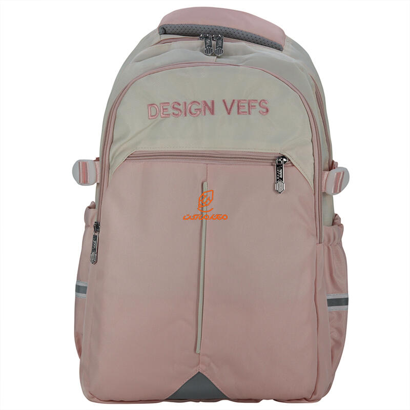 کوله پشتی تک زیپ 5078-PINK مدل دو رنگ وفس VEFS