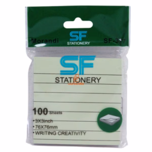 پست ایت (استیک نوت)  پاستلی 76*76 خط دار 317 اس اف SF