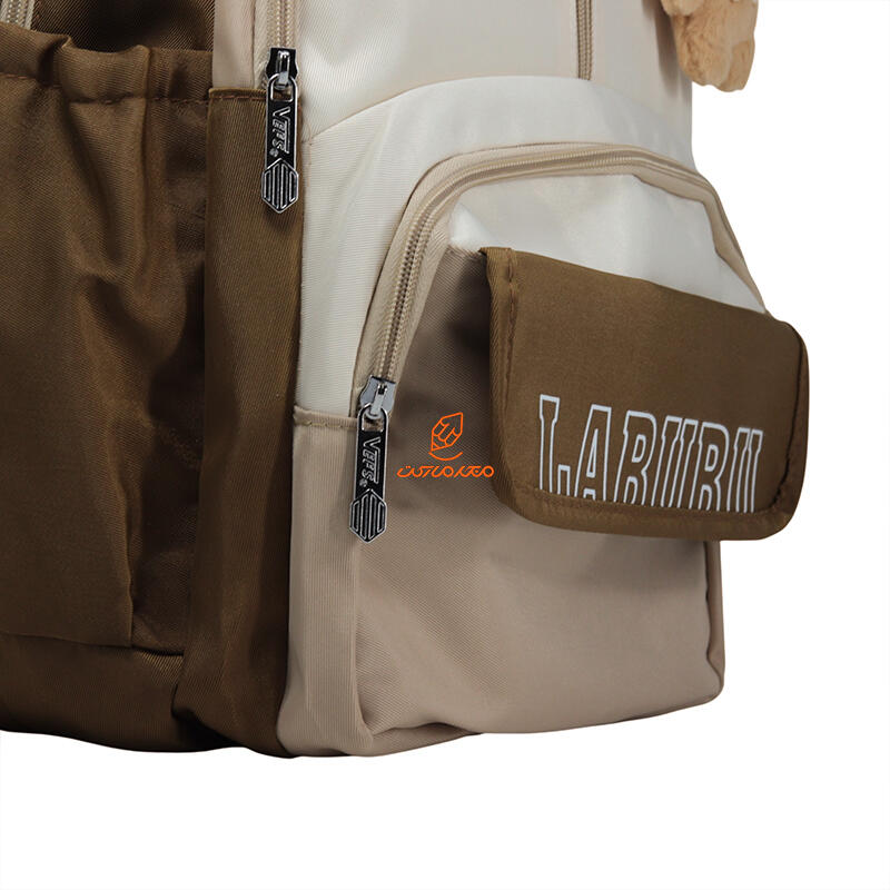 کوله پشتی 2 زیپ 6525-BROWN مدل LABUBU وفس VEFS (5).jpg
