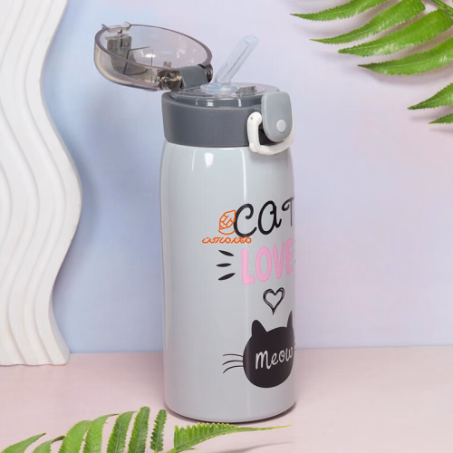 فلاسک مینی 350 میل نی دار کد-1240 طرح CAT (5).jpg