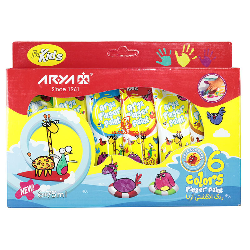 رنگ انگشتی 6 رنگ تیوپی 7015 آریا ARYA