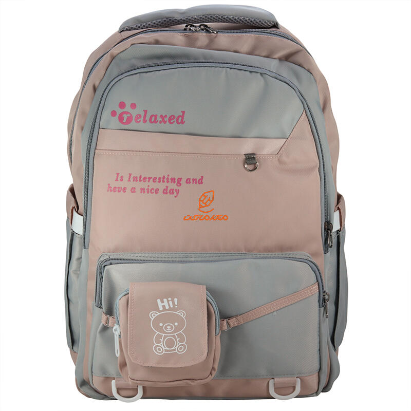 کوله پشتی 2 زیپ 3036-Pink مدل RELAXED وفس VEFS