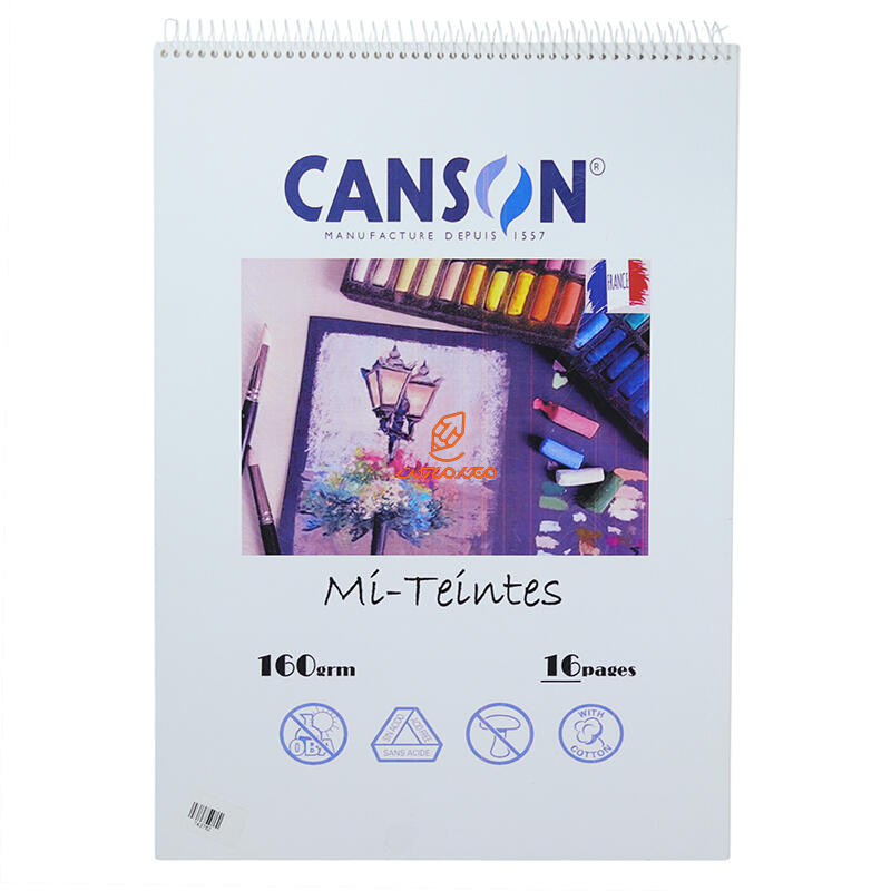 دفتر پاستل میتان برگ سفید 160 گرم A3 کانسون CANSON