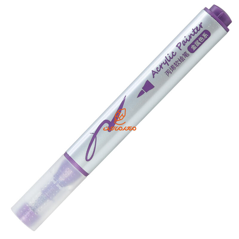 ماژیک اکریلیک متالیک تک رنگ سر براش 6 عددی CS-H929 (6).JPG