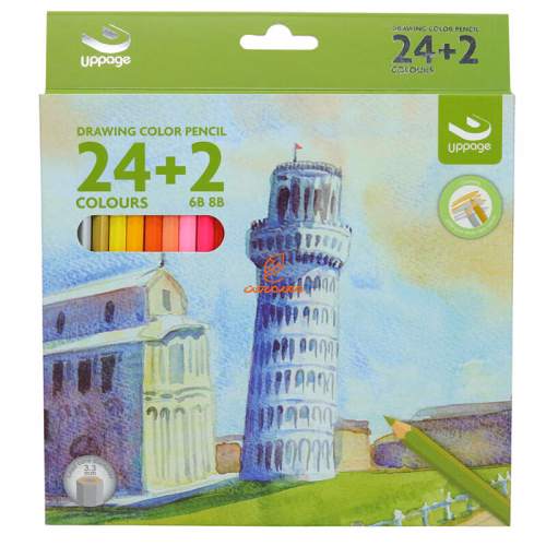 مداد رنگی 2+24 رنگ U0024 مدل متالیک اپیج UPPAGE (10).JPG