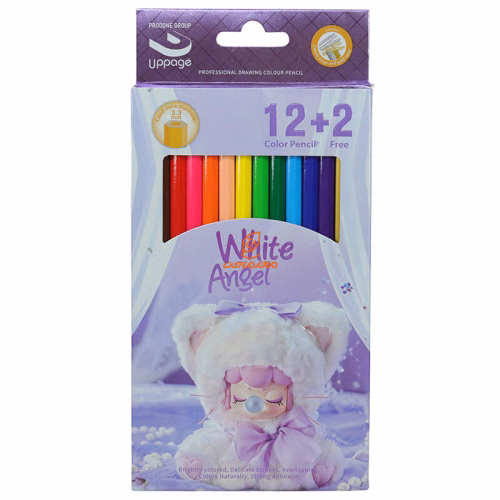 مداد رنگی 2+12 رنگ 122027 مدل متالیک طرح WHITE ANGEL اپیج UPPAGE (8).JPG
