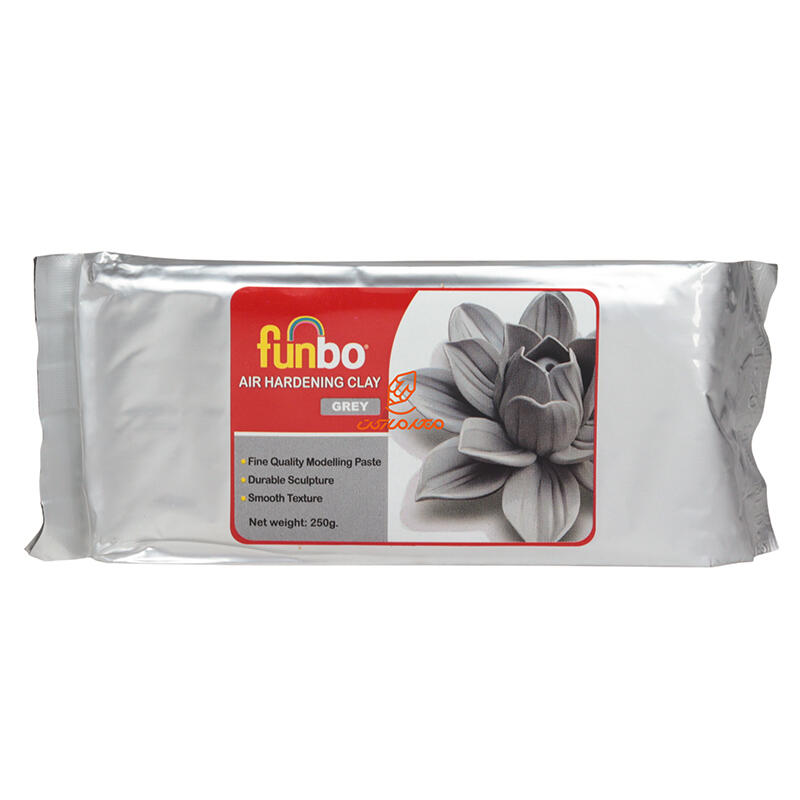 خمیر مجسمه سازی طوسی 250 گرمی فانبو FUNBO