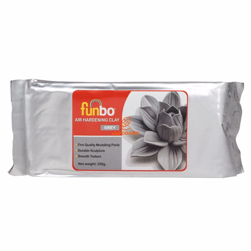 خمیر مجسمه سازی طوسی 250 گرمی فانبو FUNBO (1).JPG