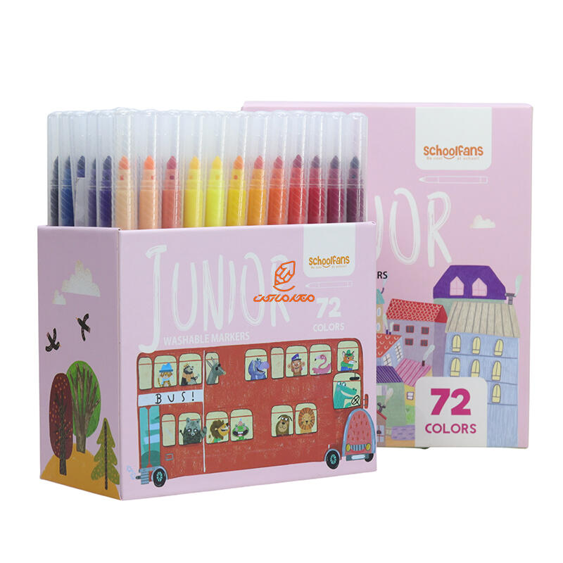 ماژیک رنگ آمیزی 72 رنگ مدل جونیور 922205 اسکول فنس SCHOOLFANS