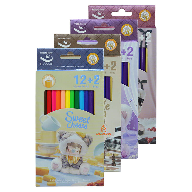 مداد رنگی 2+12 رنگ 122027 مدل متالیک طرح WHITE ANGEL اپیج UPPAGE