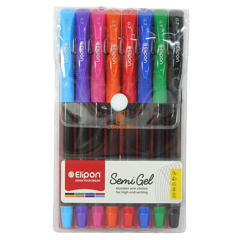 خودکار 8 رنگ 0.7 مدل Semi gel الیپون ELIPON