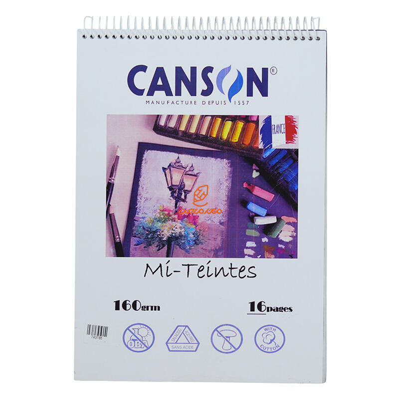 دفتر پاستل میتان برگ مشکی 160 گرم A4 کانسون CANSON