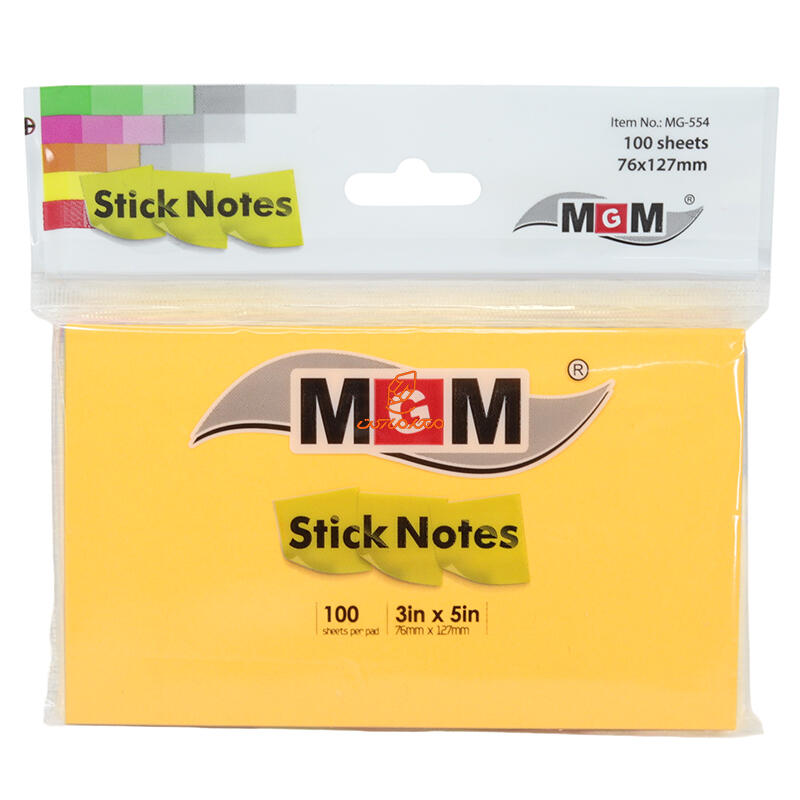 پست ایت (استیک نوت) 76*127 رنگی MG-554 ام جی ام MGM