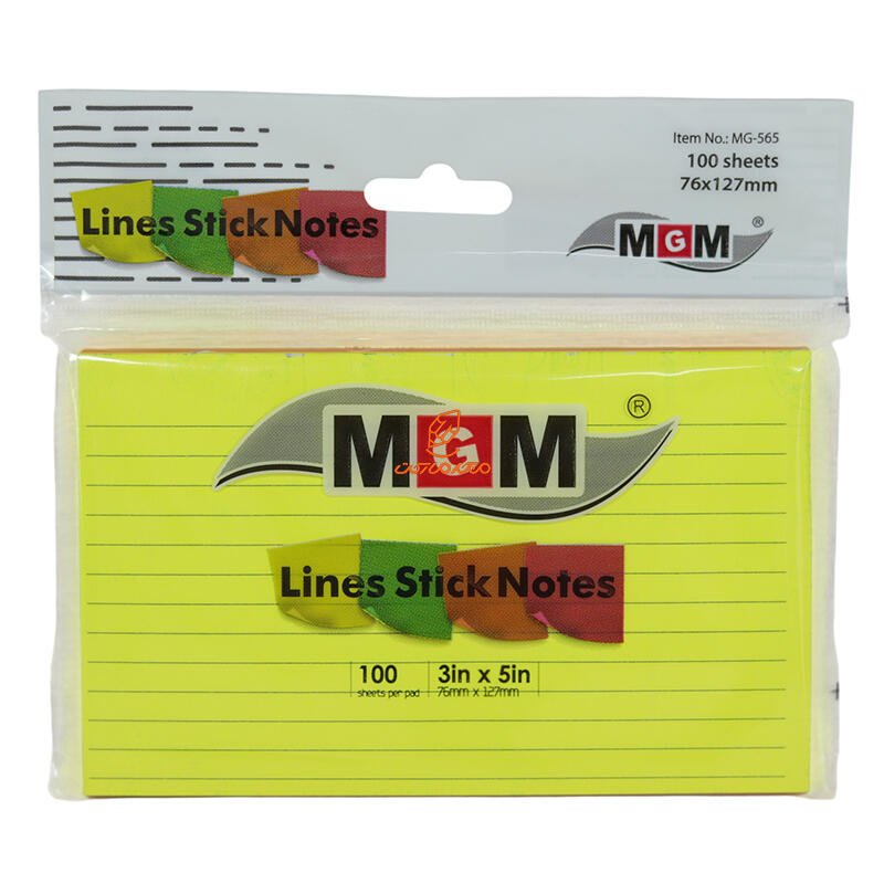پست ایت (استیک نوت) 127*76 خط دار MG-565 ام جی ام MGM