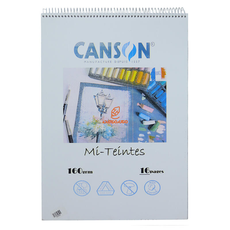 دفتر پاستل میتان برگ مشکی 160 گرم A3 کانسون CANSON