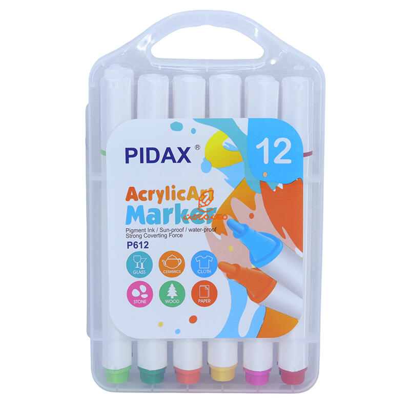 ماژیک اکریلیک 12 رنگ  P-612 پیداکس PIDAX