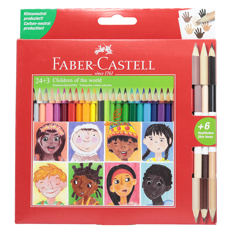 مداد رنگی 24+3 رنگ پوست فابر کاستل FABERCASTELL