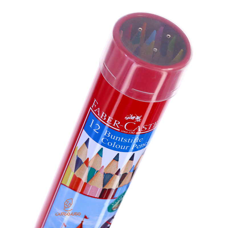 مداد رنگی 12 رنگ استوانه ای کلاسيک فابرکاستل Fabercastell