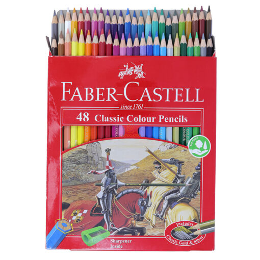 مداد رنگی 48 رنگ جعبه مقوایی کلاسیک فابر کاستل Fabercastell