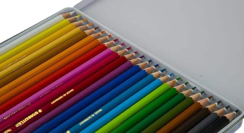 مداد رنگي 24 رنگ فلزي استدلر