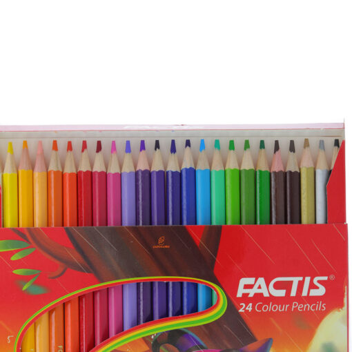 مداد رنگی 24 رنگ جعبه مقوایی طرح حیوانات عجیب فکتیس