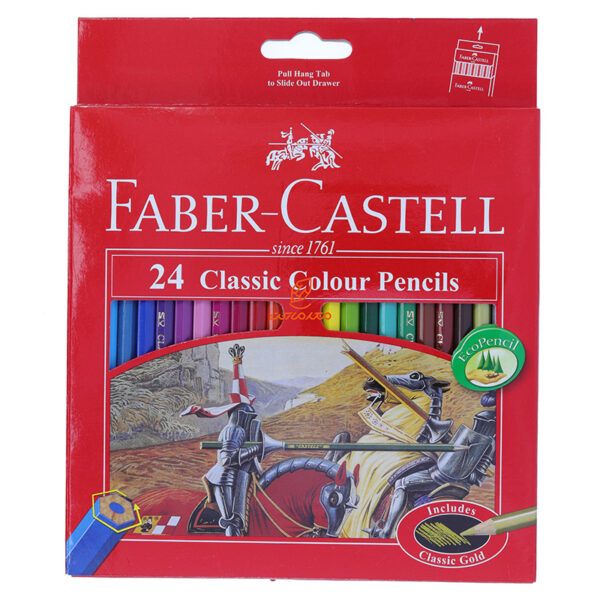 مداد رنگی 24 رنگ جعبه مقوایی فابر کاستل FABERCASTELL