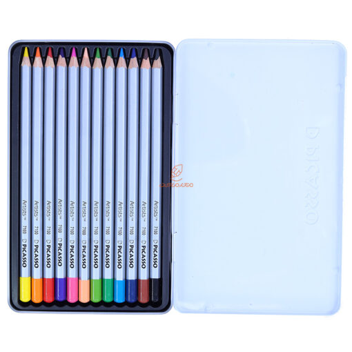 مداد رنگی آرتیست 12 رنگ جعبه فلزی پیکاسو