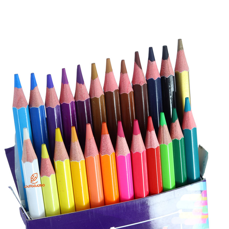 مداد رنگی 24 رنگ جعبه مقوایی ام کیو Mq