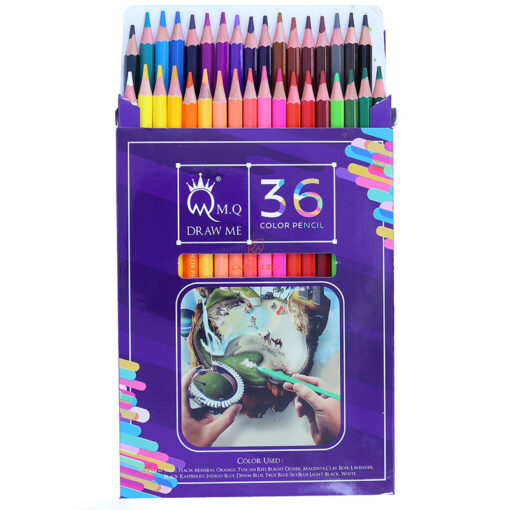 مداد رنگی 36 رنگ مقوایی ام کیو Mq