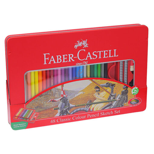 مدادرنگی 48 رنگ فلزی طرح کلاسیک فابرکاستل Fabercastell